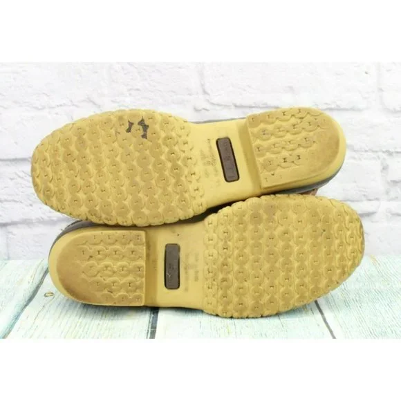 LL Bean Brown Leather 8" Lace Up Flannel Lined Duck Boots Size 10 M - Picture 10 of 10